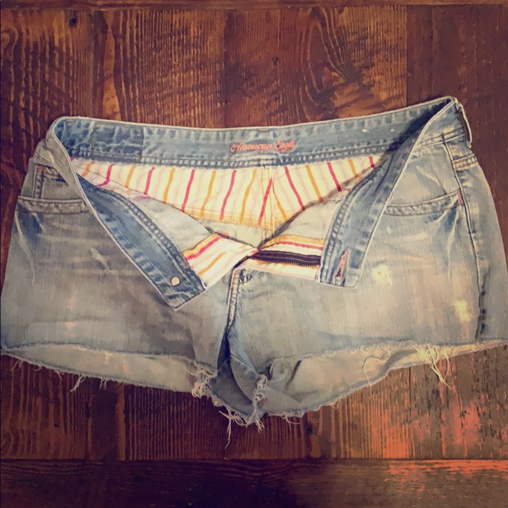 American Eagle Outfitters Jean Shorts-distressed